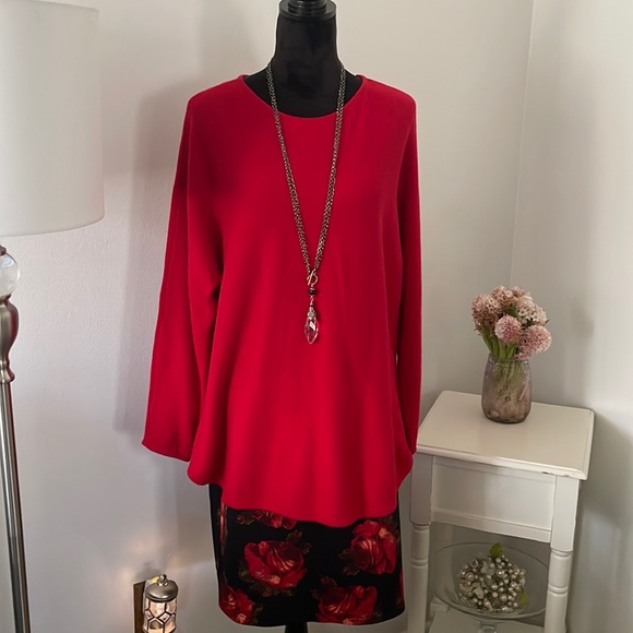 Michael Kors Collection Sweaters - Michael Kors Red Tunic Sweater